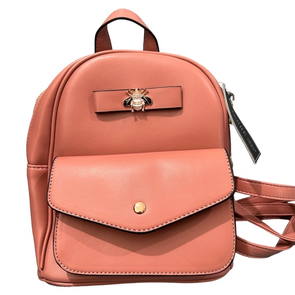 LA Terre Vegan Leather backpack Pink- New With Tags - Picture 2 of 7
